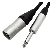 Comprar Cable Xlr Macho A Plug 6.3 Mono, 10 Mts, Negro