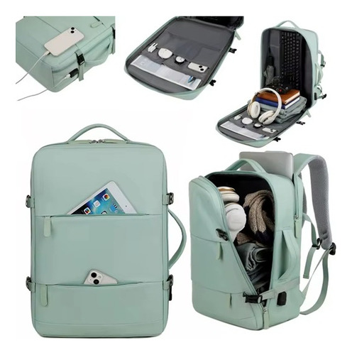 Mochila De Viaje Para Cabina De Avion Multiuso Con Usb