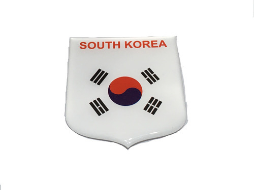 Adhesivo de resina con escudo de bandera de Corea del Sur