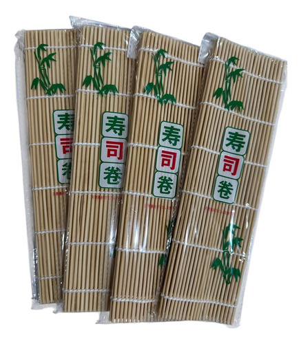 Esterilla Plana De Bambu Para Sushi 27x27 Cm.