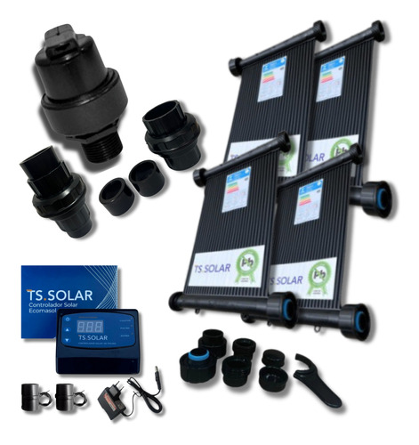 Kit 16 Plc 2m Aquecimento Solar Renovável Spa Piscina 13500l