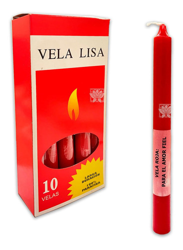 Vela Lisa Y Esotéricas Vela Rojo /ambienteyaromas