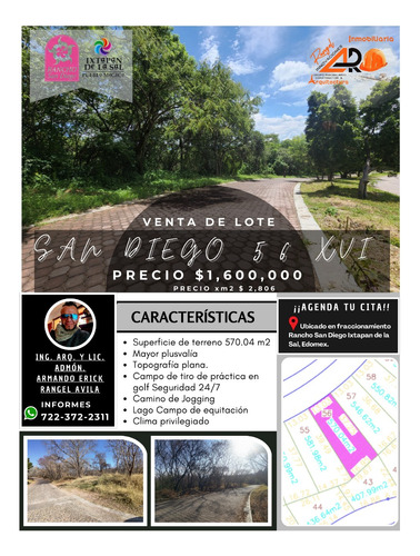 Venta Lote San Diego 56 Sobre Avenida Principal Y Cercanía A Las Amenidades Del Fracc Rancho San Diego Ixtapan De La Sal Edomex