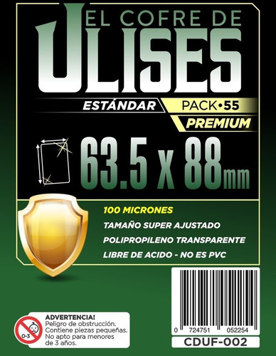 Protectores 63x88mm Juegos (100 Micr) Cofre De Ulises X55