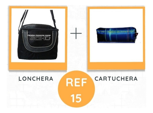 Cartuchera Para Utiles Escolares Bolso Porta Vianda Lonchera