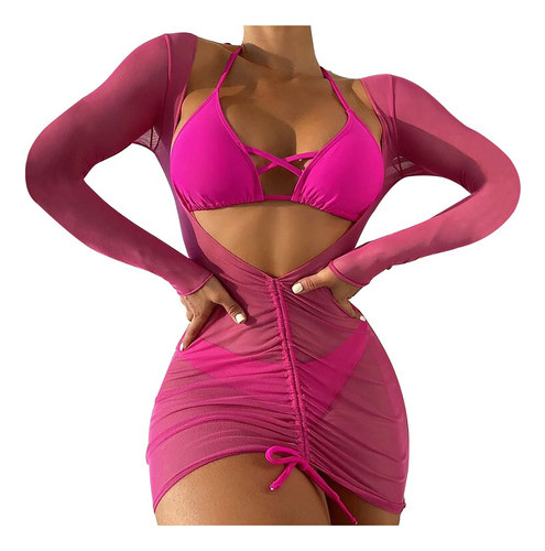 Bikini Casual Liso Con Correa De Bikini Transpirable Dee