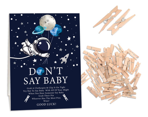 Baby Shower Astronauta Espacial Don't Say Un Letrero