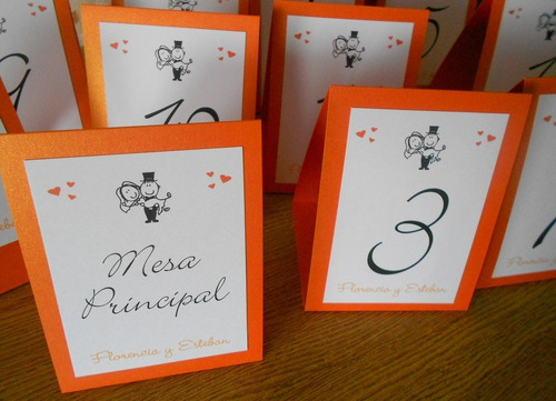 Números De Mesa - Indicadores Con Base De Color