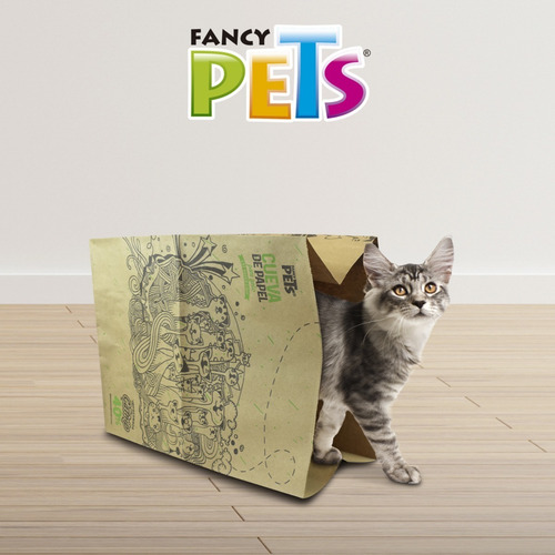 Cueva De Papel Con Catnip Para Gato 2 Piezas Fancy Pets