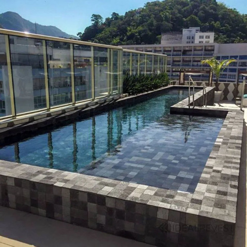 Pedra Hitam Para Piscina Hitam Lisa 10x10 Revestimento Luxo