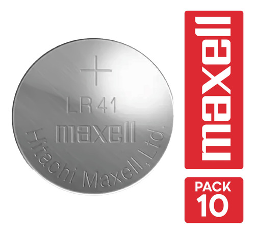 Pack 10 Pilas Lr41 Ag3 Maxell Alcalina 1.5v