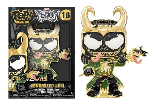 Funko Pop Pins Figura Loki Venomized 16 Marvel Venom Metal