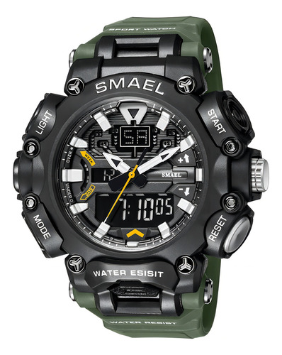 Relógio de pulso Smael 8053 com corria de pu color verde