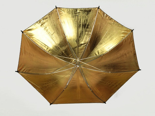 Sombrinha Refletora Dourada 84cm Rebatedora Flash Estúdio