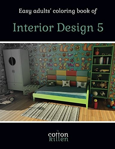 Easy Adults Coloring Book Of Interior Design 5 49 Of The Mos