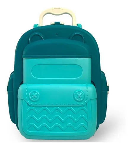 Mochila Valija Animales 2 En 1 Bloques 60 Piezas 30 Cm