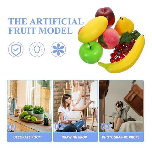 Decoración Del Hogar, 8 Piezas, Modelo Falso De Fruta Artifi