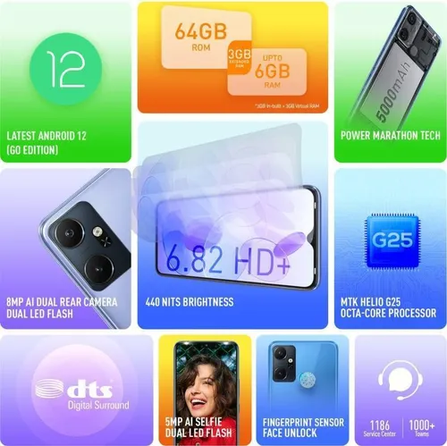 Infinix Smart 6 Plus X6823c 3gb 64gb Dual Sim Duos