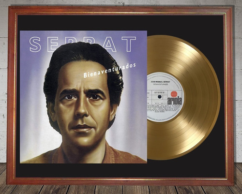 Joan Manuel Serrat Bienaventurados Tapa Lp Disco Oro Cuadro