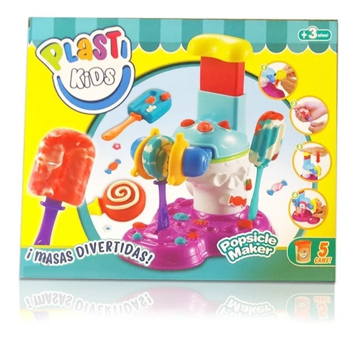 Juguete Masas 5 Colores Fabrica De Helados Dulces Babymovil