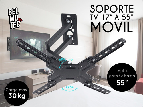 Soporte Skyway SK-ST2 de pared para TV/Monitor de 17" a 55" negro