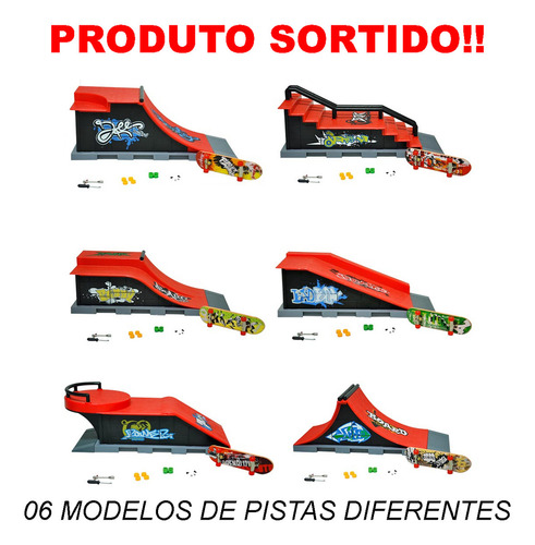 Pista Skate De Dedo Com Rampa Skate E Acessórios Dm Toys