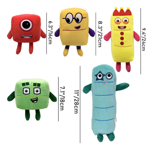 I 10 Numberblocks Peluche Muñeca Juguete Anime Personaje