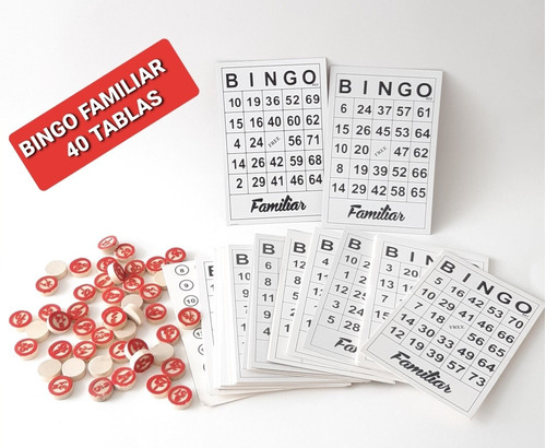 Bingo Familiar 40 Tablas