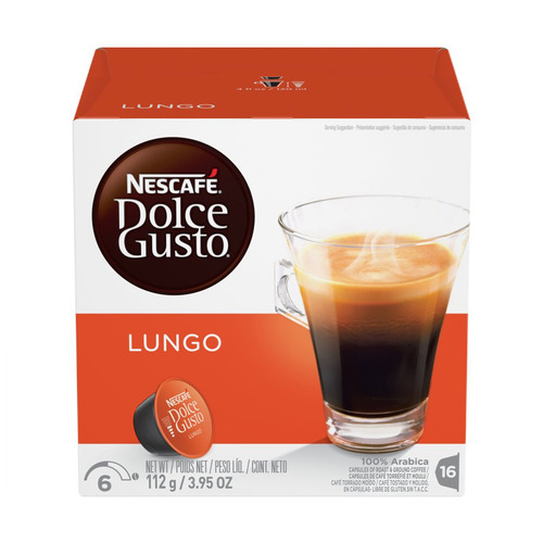 Imagen 2 de 3 de Café lungo en cápsula Nescafé Dolce Gusto sin TACC