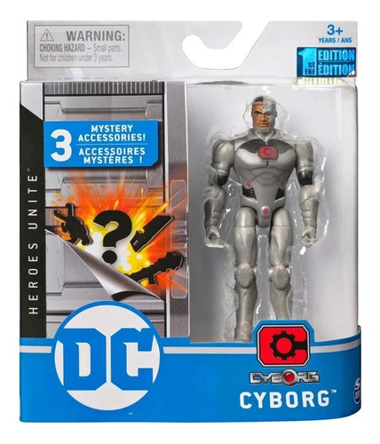 Figura Articulada - 10 Cm Cyborg Dc - Premium