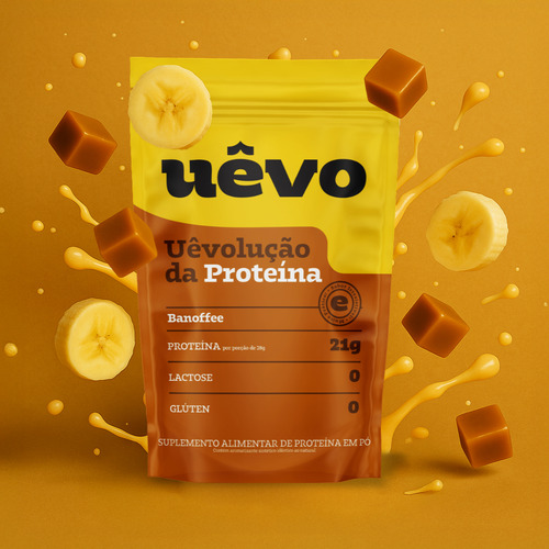 Proteína Uêvo 28g - Sabor Banoffee - Caixa Com 12 Unidades