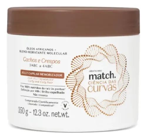 Jelly Capilar Memorizador Match Ciência Das Curvas 350g