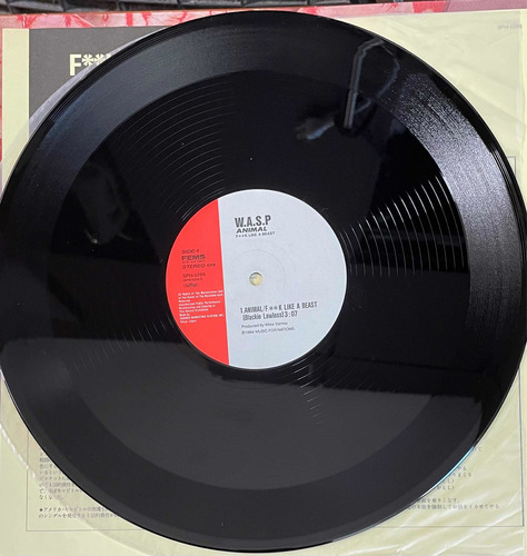 Ep Wasp Animal F**k Like A Beast Vinilo Japonés Con Pegatina (Usado)