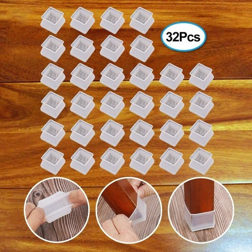 Protector De Pie Cuadrado Para Silla De Silicona Y Malla De
