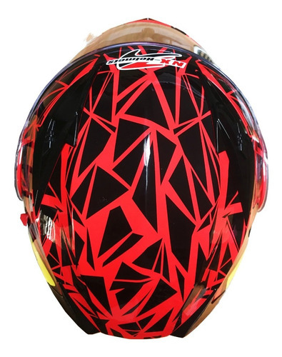 Casco Abatible Gráfico Red Roja Estilo Italiano Certificado Color Rojo Tamaño del casco M (57-58 cm)