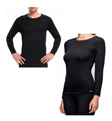 Combo 2 Camisetas De Lycra Térmicas Gruesa Hombre Mujer   