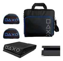 Comprar Kit Pu002F Ps4 Slim - Bolsa De Transporte + Cases Controle +capa