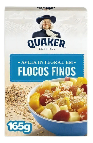Aveia Integral Em Flocos Finos Quaker Caixa 450g Kit C/3