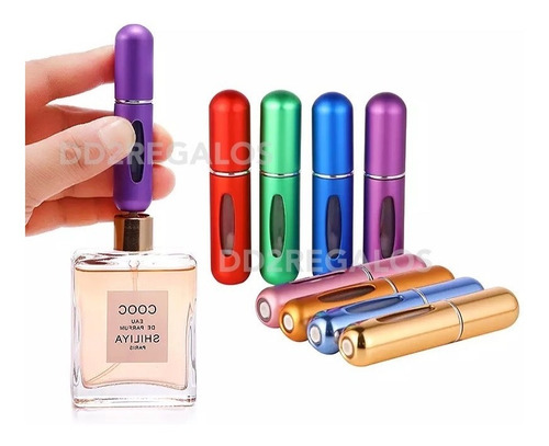 3 Mini Perfumeros Portátil Recargable 5ml Atomizador Colores