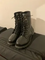 Comprar Borceguíes Borcegos Botas Con Cordones Negros