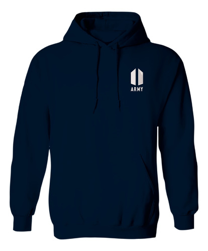 Sudadera Con Gorro Bordada Logo Bts Army Boy Band Fandom Pop