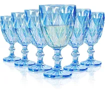 Comprar Starluckint Juego De 6 Copas Azules, Copas De Vino Con Rombo