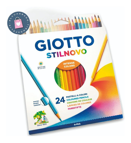 Lapices De Colores Giotto Stilnovo X24 Mina 3,3 Mm
