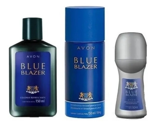 Set X 3 Blue Blazer Avon