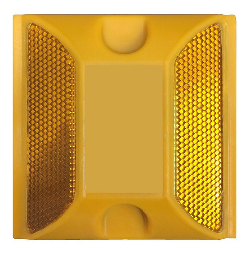 Tacha Reflectiva Amarilla Para Señalización Vial Ojo De Gato Color Amarillo