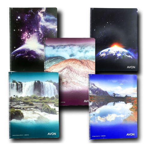 Imagen 2 de 9 de Cuaderno Universitario A4 Avon Cuadriculado Pack Por 05 Und