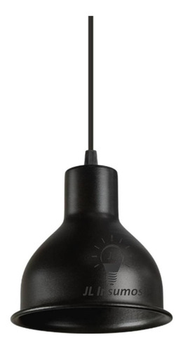 Colgante Campana Tipo Industrial 14cm Negro