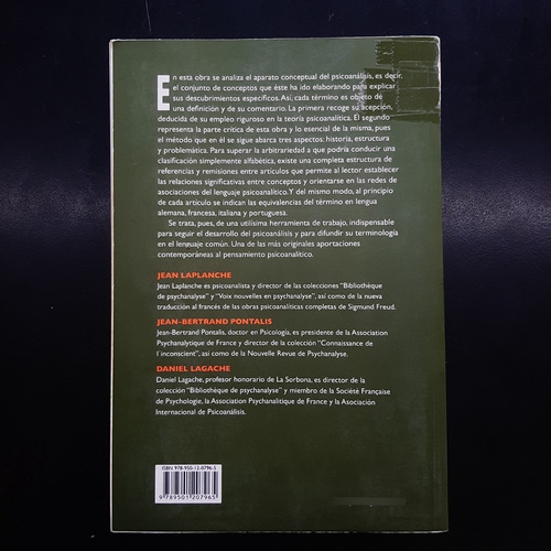 Libro Diccionario De Psicoanálisis G- Q- Jean Laplanche