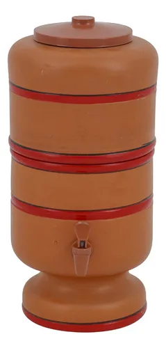 Filtro De Barro 3 Litros Com Total De 6 + Vela Boia Completo