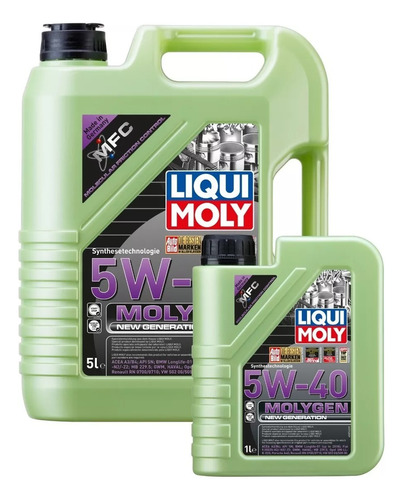 Aceite De Motor Molygen 5w40 6 Lts Liqui Moly 